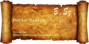 Barta Szelim névjegykártya